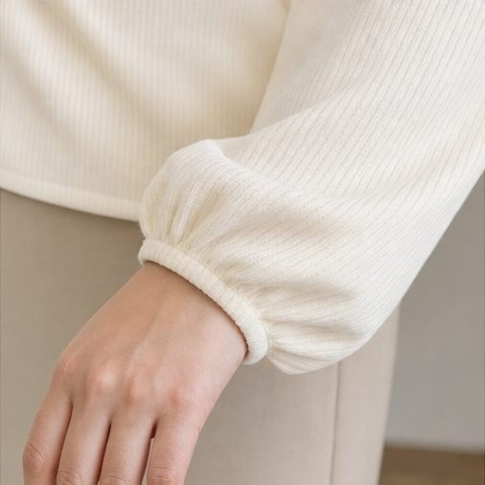 Ivory Puff Sleeve Top - Picture 5 of 6